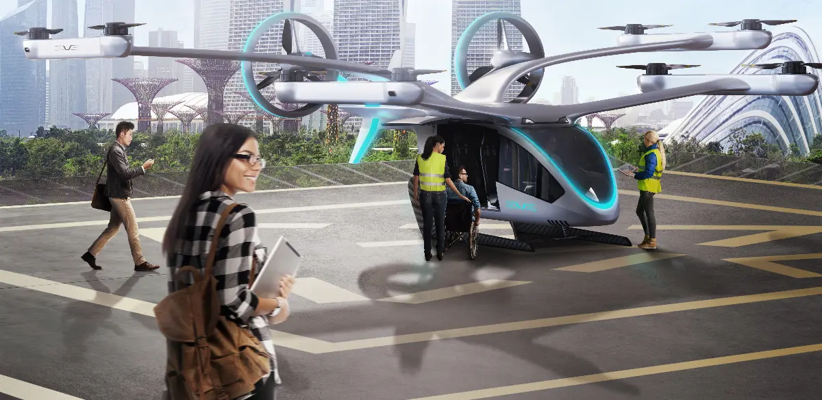 Eve lanciata per costituire futuro mobilità aerea urbana (Uam, Urban Air Mobility)