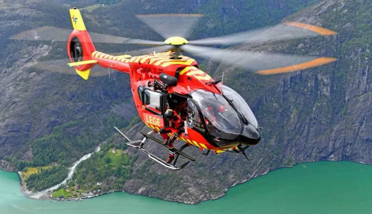 H-145 helicopter in a SAR operation