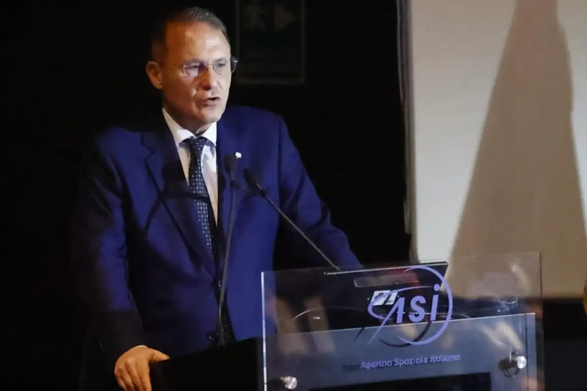 Roma, 3 giugno 2025. Il viceministro degli Affari esteri e della cooperazione internazionale, Edmondo Cirielli, durante il suo intervento nel corso dell'incontro delle agenzie spaziali dei Paesi membri dell’Istituto italo-latino americano