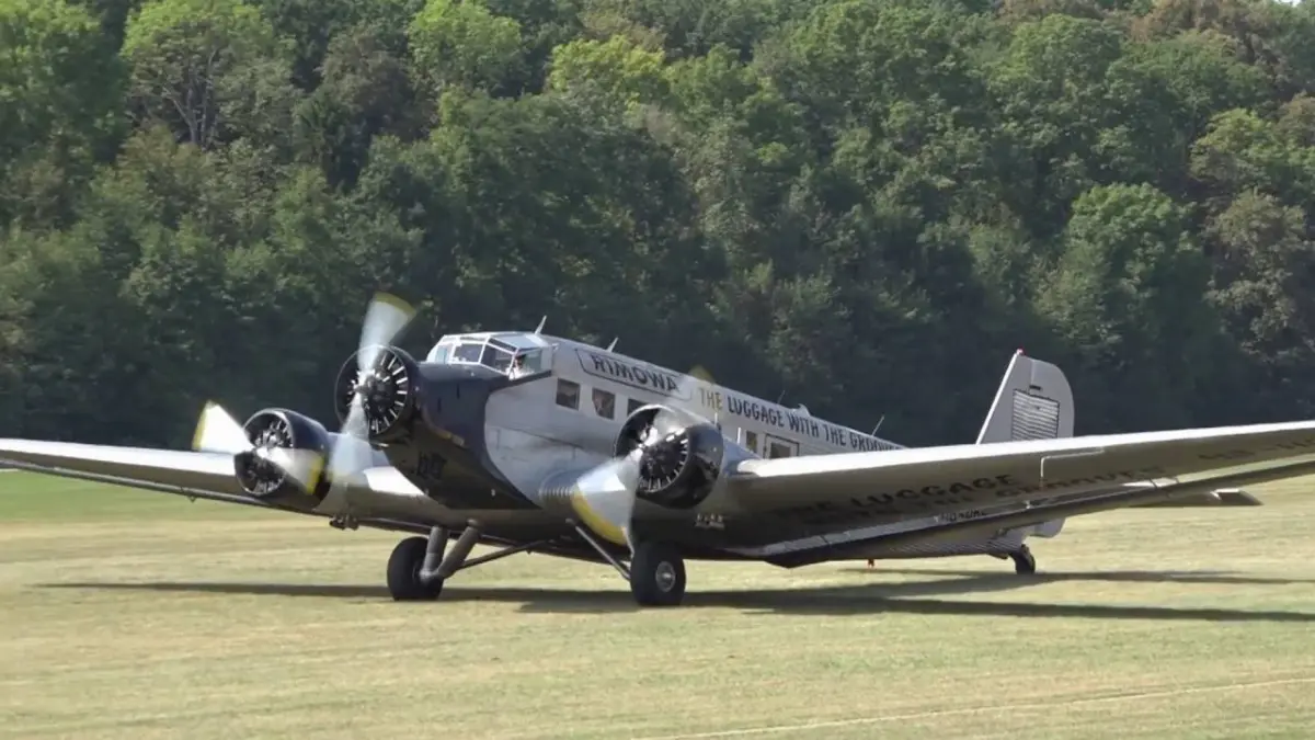 Un aereo Juncker Ju-52 in uso tuttora per voli turistici