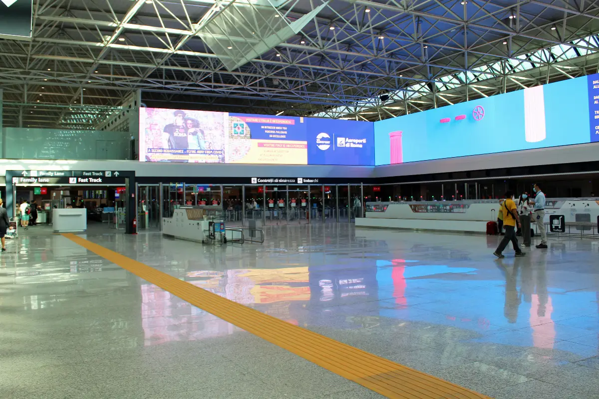Aeroporti di Roma: area check-in del T1 di Fiumicino tornata operativa dal 6 agosto 2021