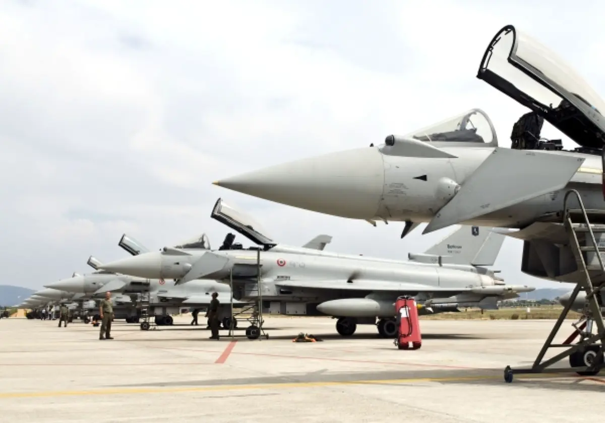 Eurofighter all'aeroporto di Grosseto