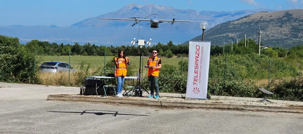 Collelongo (L'Aquila), 31 luglio 2025. U-Elcome: al via in Abruzzo la consegna di farmaci ospedalieri con l’ausilio di aerei droni