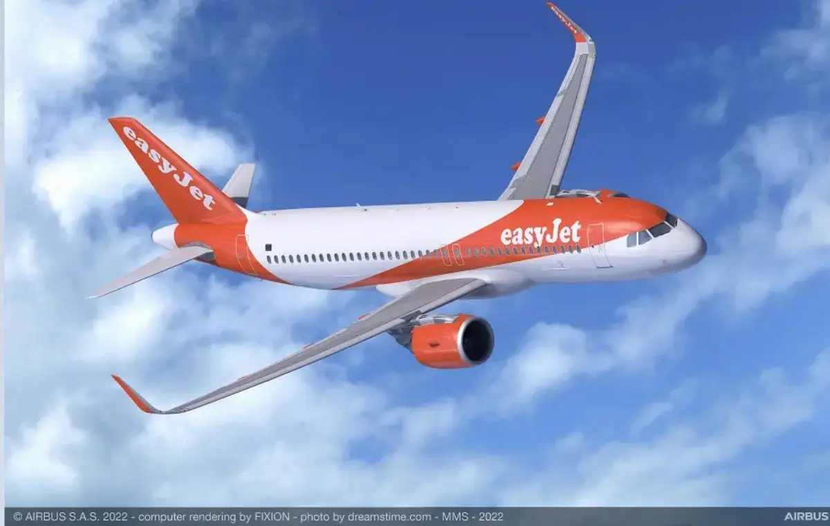 Aereo A-320neo di easyJet in volo