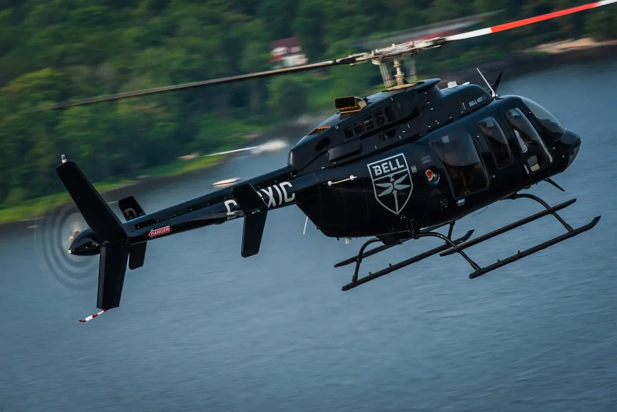 Bell 407GXI helicopter in flight