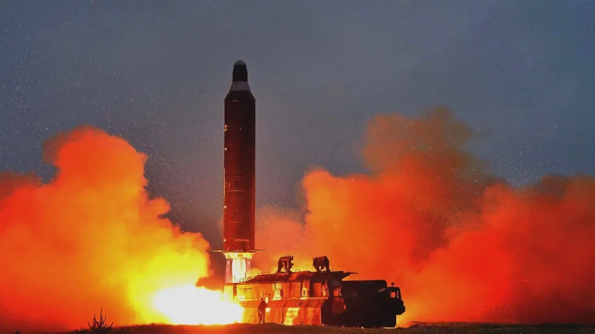 Russian ICBM launch during a test