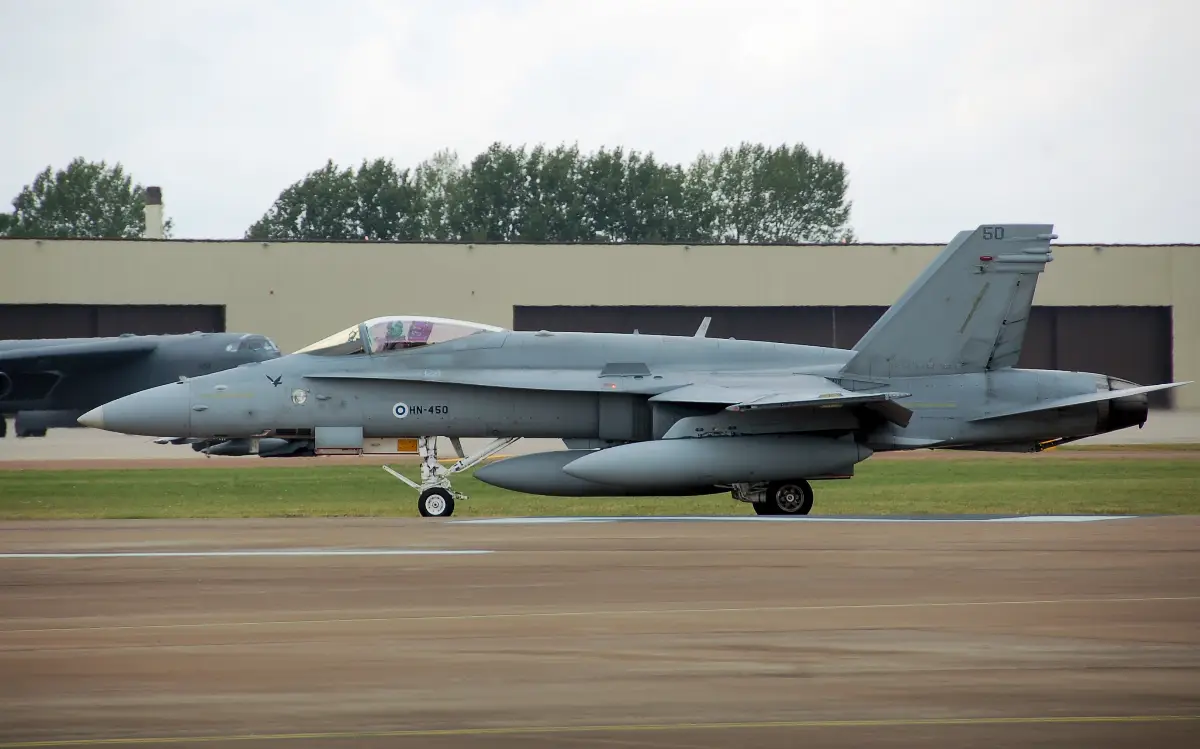 The F/A-18 Hornet fighter aircraft of Finlands luftkrafter