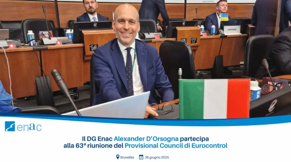 Bruxelles, 26 giugno 2025. Enac: il neo direttore generale dell'Ente nazionale aviazione civile, Alexander D’Orsogna, partecipa alla 63esima riunione del Provisional Council di Eurocontrol