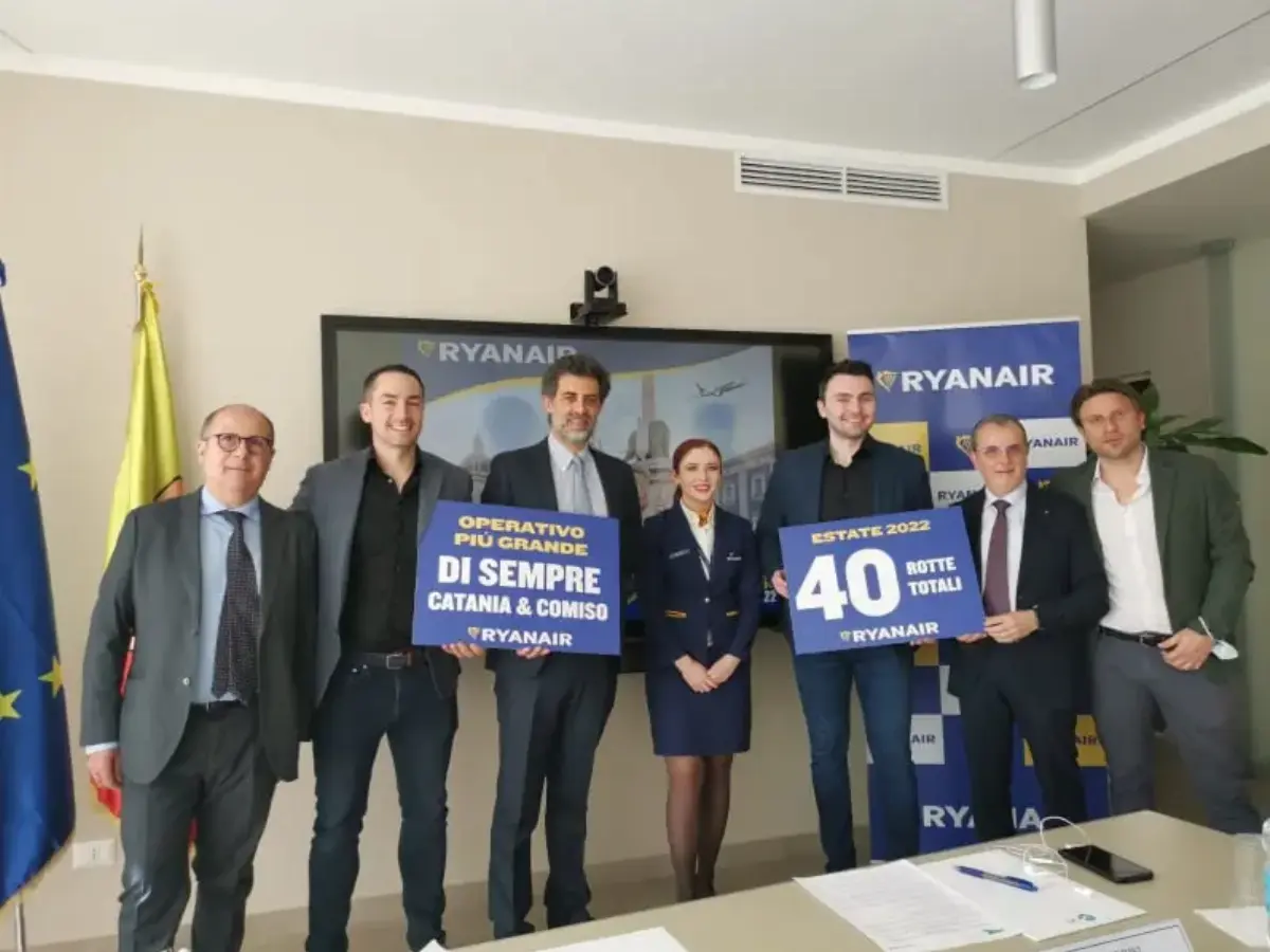 Ryanair svela operativo estivo da Catania e Comiso, presentato il 24 marzo 2022
