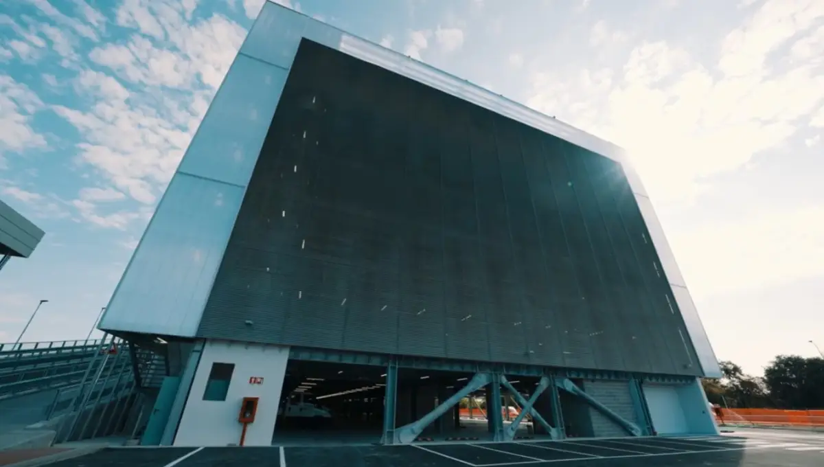 Bologna, 22 luglio 2025. Il nuovo parcheggio multipiano P6 Smart inaugurato all'aeroporto "Guglielmo Marconi"