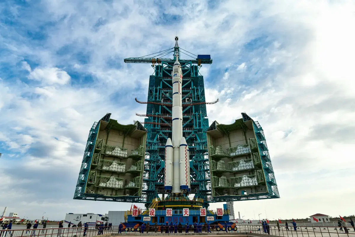 The Long March 2F rocket of the Shenzhou-13 mission