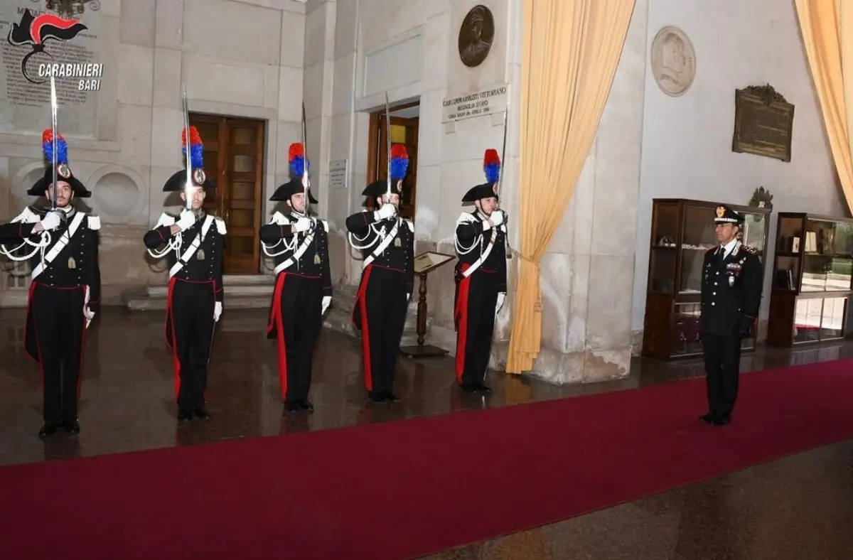 Bari, 2 maggio 2025. Il comandante Generale dell'Arma dei Carabinieri, generale di Corpo d'Armata Salvatore Luongo, in visita nel capoluogo pugliese
