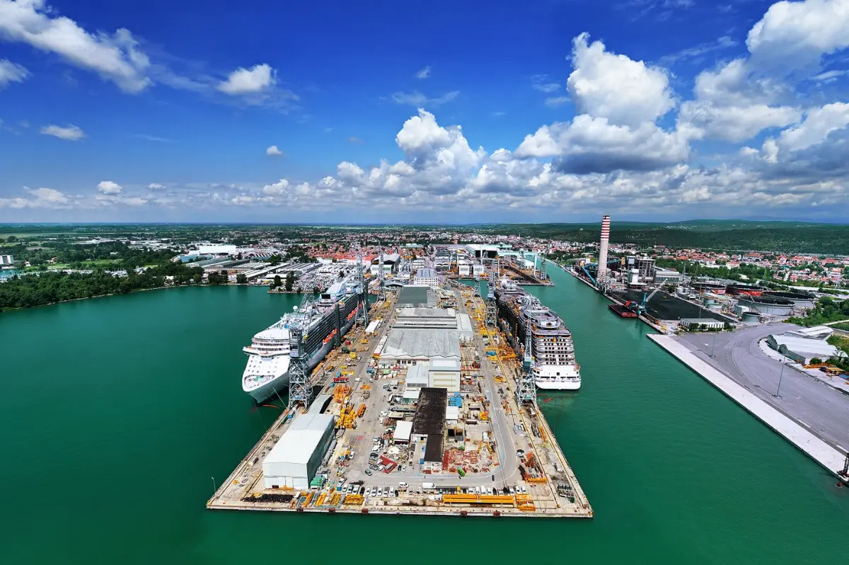 Stabilimento Fincantieri a Monfalcone (Gorizia)