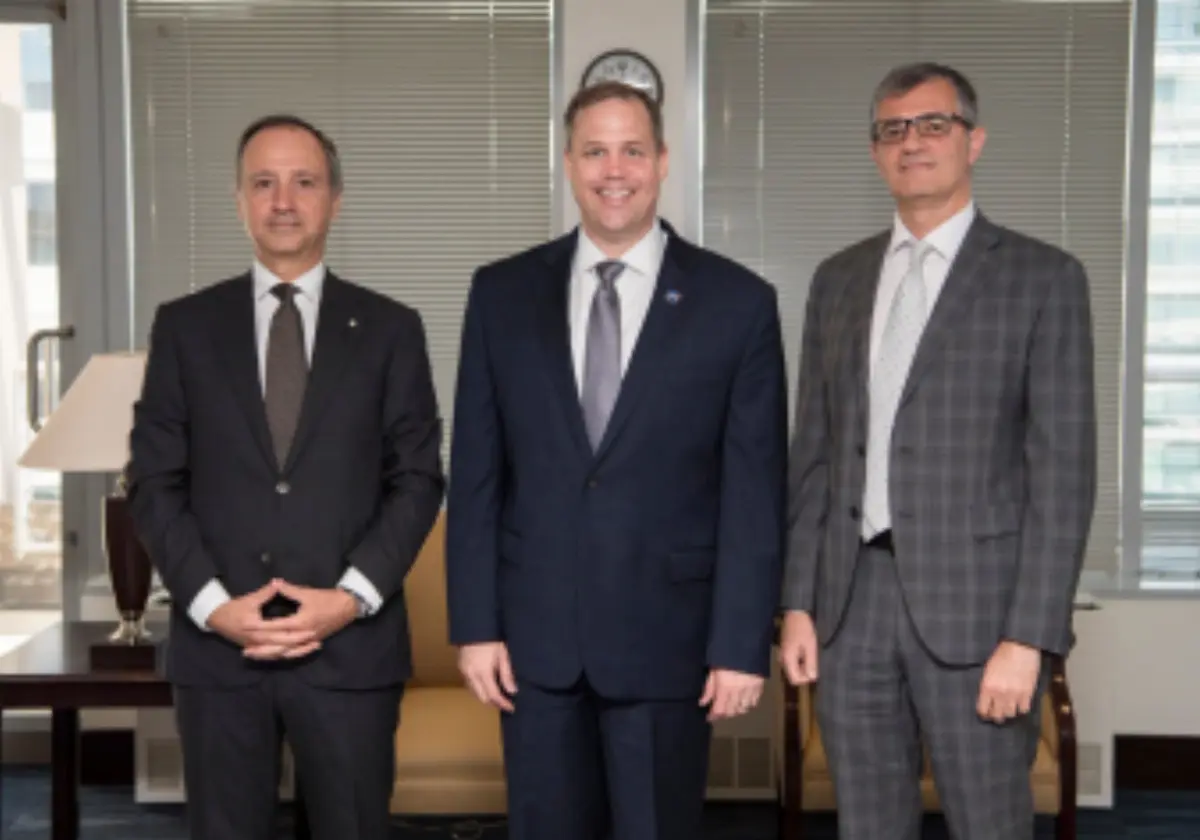 Da sinistra, Armando Varricchio, Jim Bridenstine, Giorgio Saccoccia