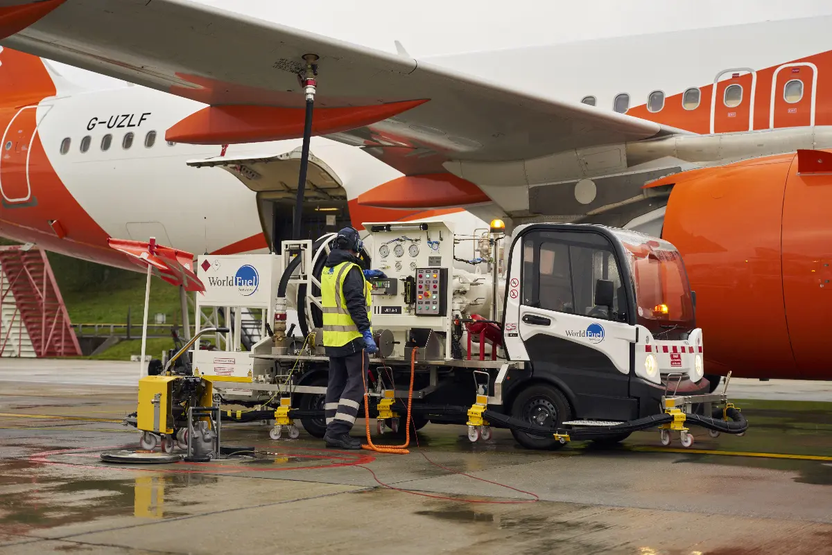 Aereo easyJet alimentato da miscela Saf