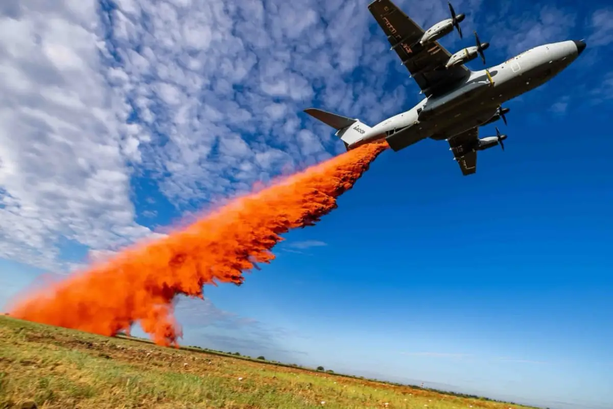 An A-400M flight test in Nimes in April 2025