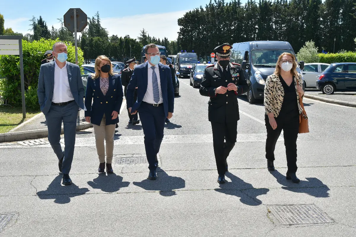 20 maggio 2021. Delegazione congiunta commissioni Difesa e Cultura Camera visita Centro sportivo Carabinieri presso la caserma "Salvo d’Acquisto" di Roma