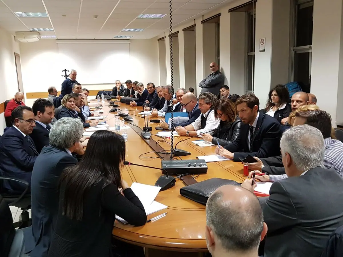 Fabrizio Cuscito, coordinatore nazionale del trasporto aereo di Filt Cgil, al tavolo di discussione sulla proroga della Cigs dipendenti Alitalia, il 31 ottobre 2018