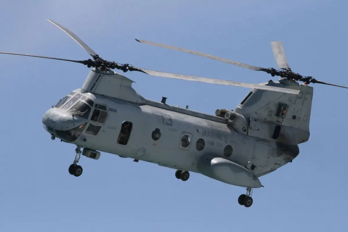 Boeing Vertol CH-46 "Sea Knight" military transport helicopter