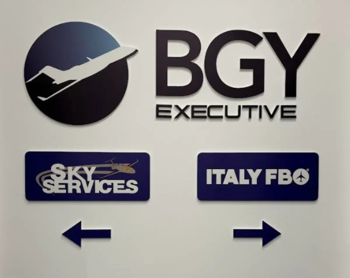 Bergamo, 26 giugno 2025. Aeroporto "Il Caravaggio" di Orio al Serio ha reso operativa con il brand Bgy Executive la struttura di servizio dedicata all’aviazione generale, situata nell’area nord del sedime aeroportuale in corrispondenza del varco doganale 2