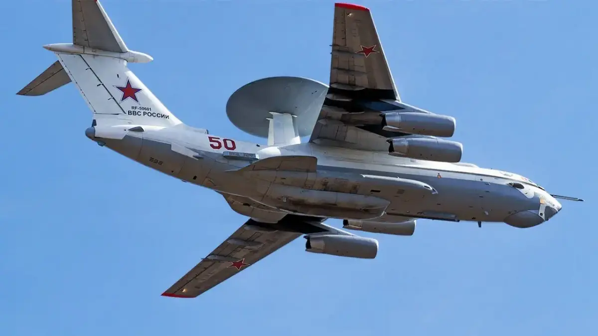An Russian Awacs Beriev A-50 aircraft in flight