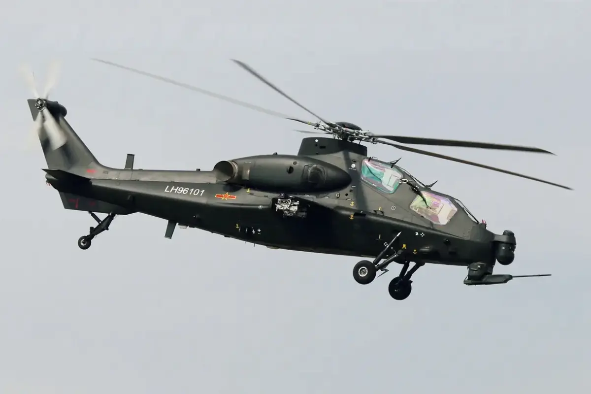 A Chinese WZ-10 helicopter manufactured by Caic