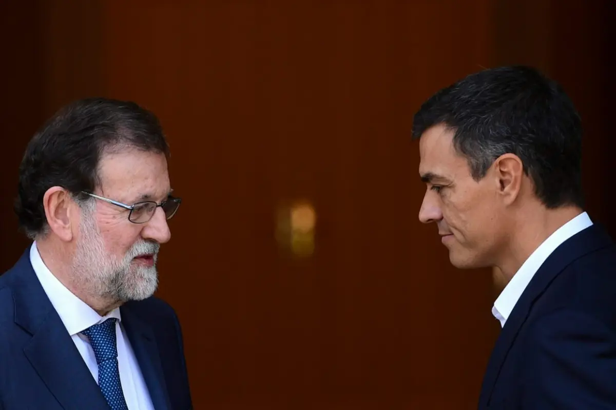 Mariano Rajoy e l'attuale primo ministro spagnolo Pedro Sanchez