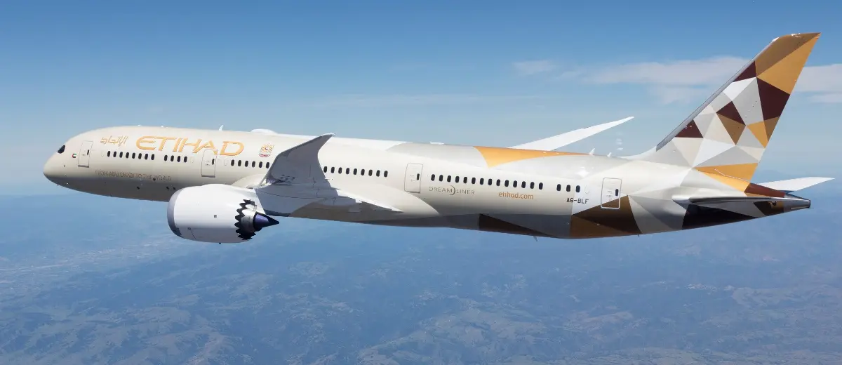 Aereo B-787/9 in volo di Etihad