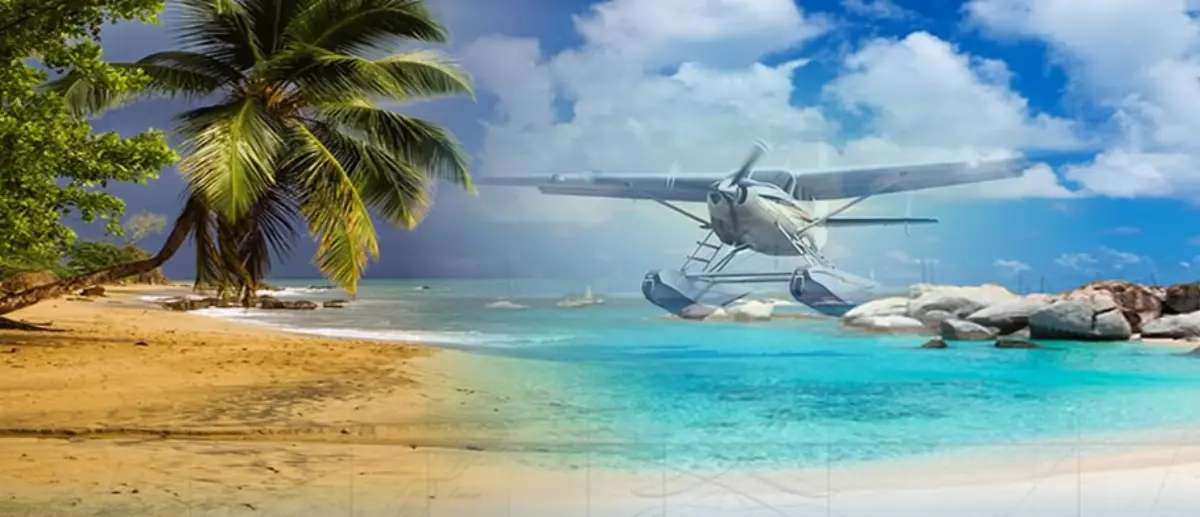 Airplane on the beach