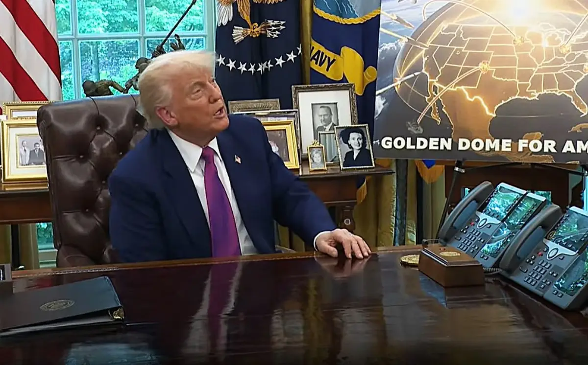 On May 21, 2025: the President Trump unveils the "Golden Dome", the American space missile defence plan