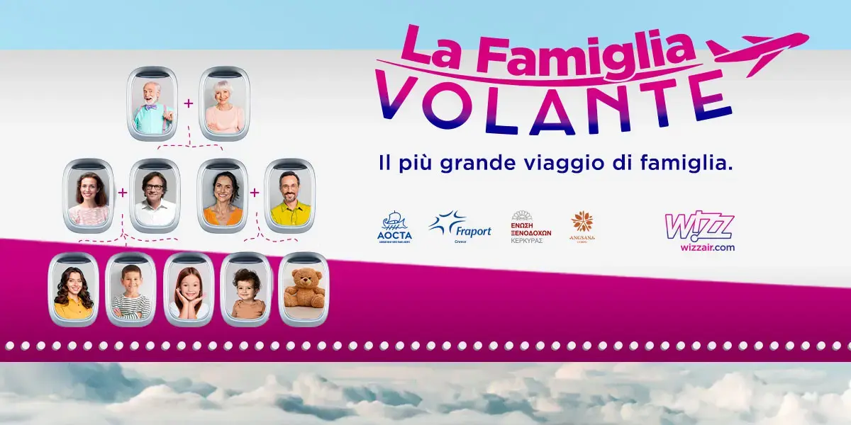 La famiglia volante, iniziativa Wizz Air