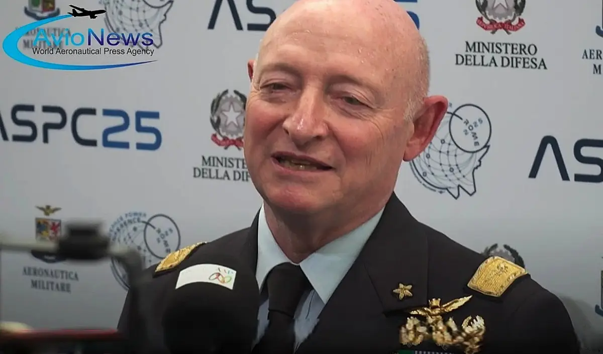 Il capo di Stato Maggiore dell'Aeronautica militare italiana generale Squadra Aerea Luca Goretti