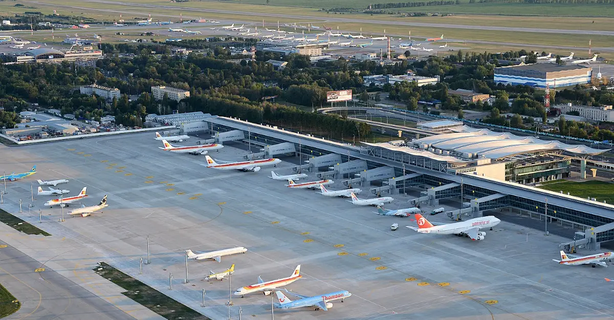 Boryspil International Airport, the greatest and busiest of Ukraine, in an index photo before the conflict with Russia