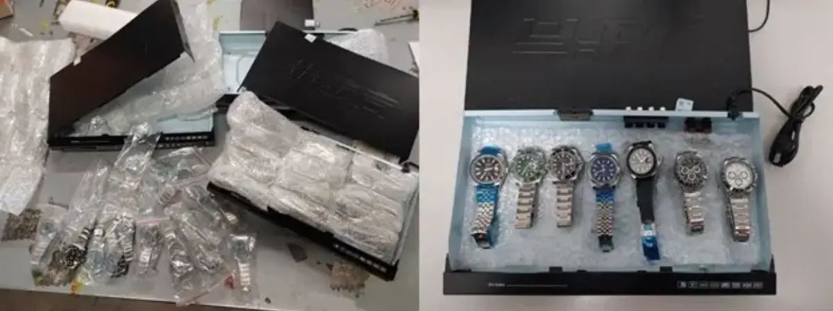 Adm. Aeroporto di Orio al Serio: dai dvd spuntano 39 orologi di marca contraffatti