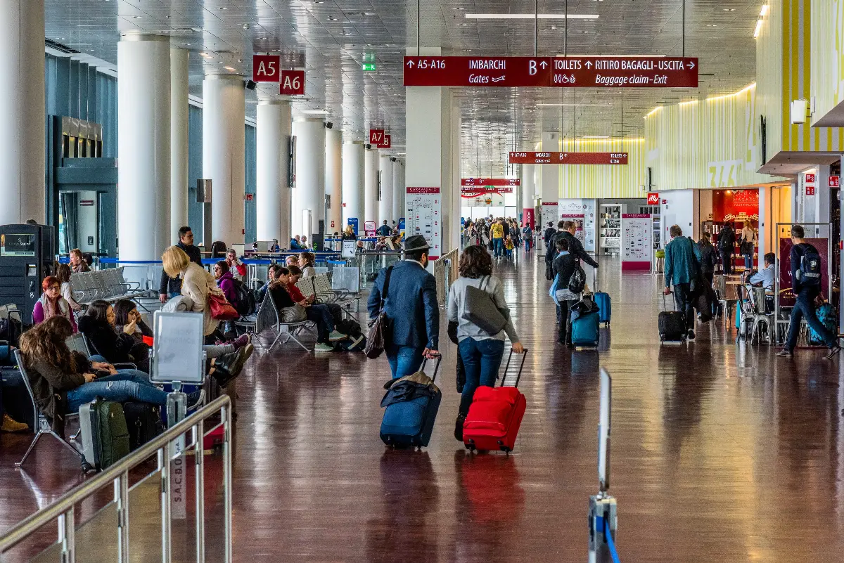 Terminal partenze Schengen dell’aeroporto di Bergamo-Orio al Serio