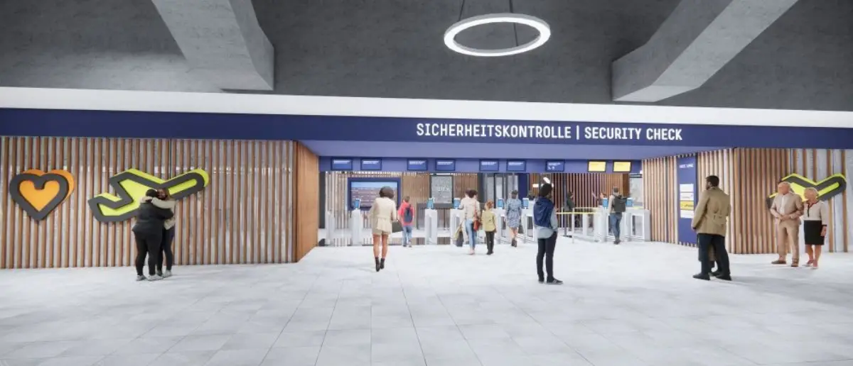 Security check at Cologne-Bonn Airport