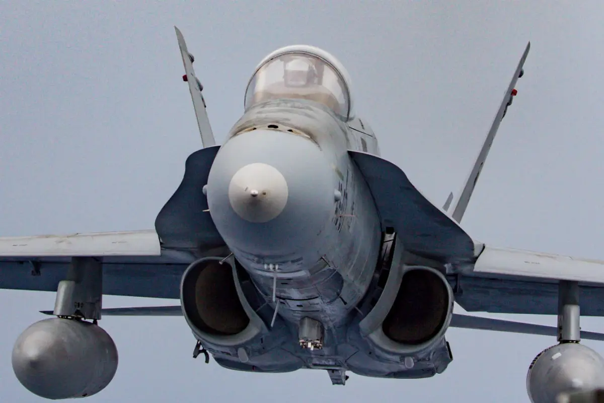 F-18 airplane of the Spanish Ejército del Aire y del Espacio
