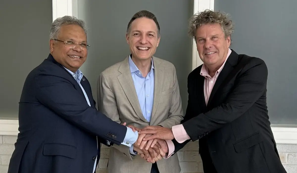 From left to right: Ashwin Bhat, CEO of Lufthansa Cargo, Alain Chisari, Head of Swiss WorldCargo, and Jan Krems President, United Cargo