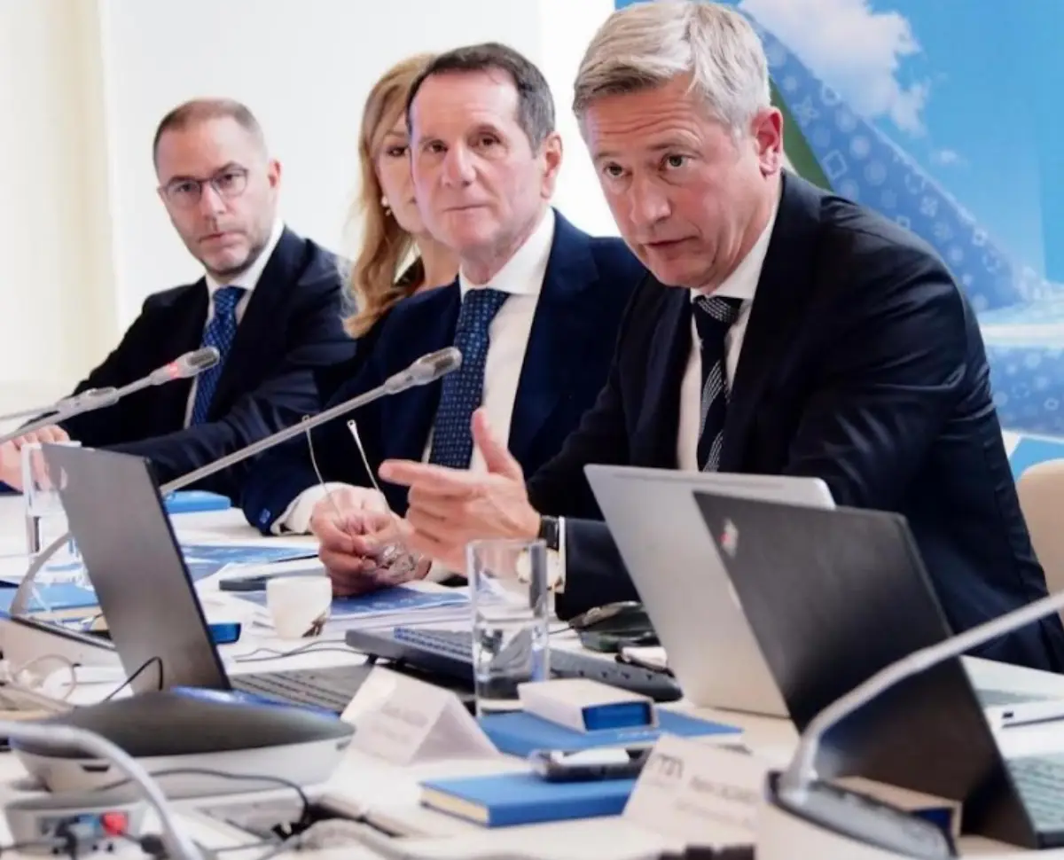 From right: Joerg Eberhart, CEO and General Manager of ITA Airways and Sandro Pappalardo, Chairman of the Italian carrier