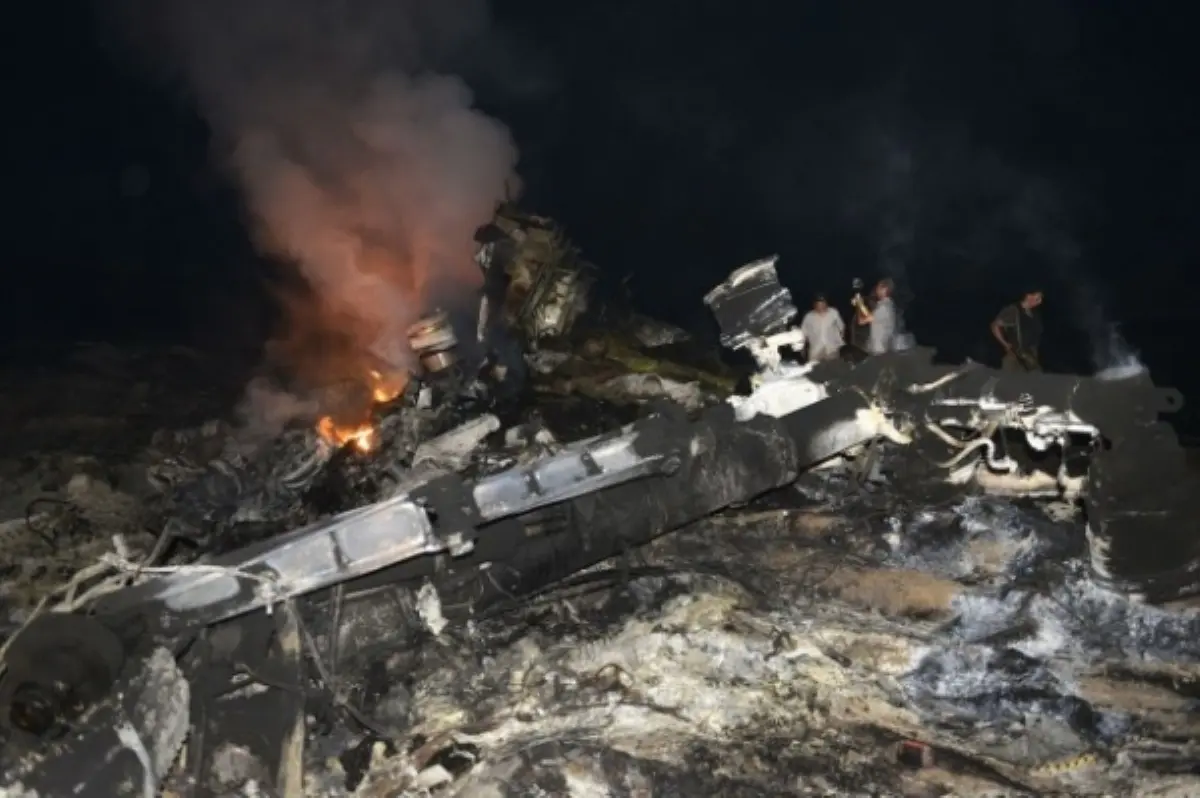 Wreckage of Malaysia Airlines B-777/200 airliner (MH17 flight)
