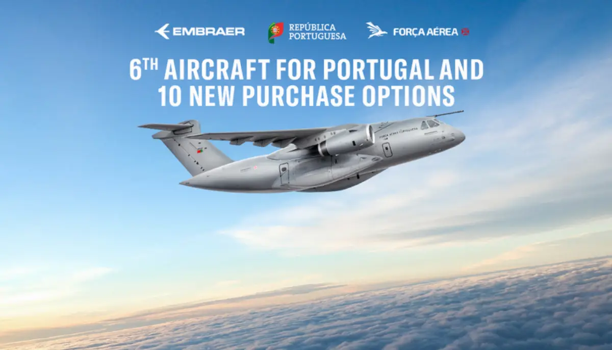 The purchase of the sixth KC-390 Millennium aircraft for Portugal announced during the Paris-Le Bourget Air Show (June 16-22, 2025)