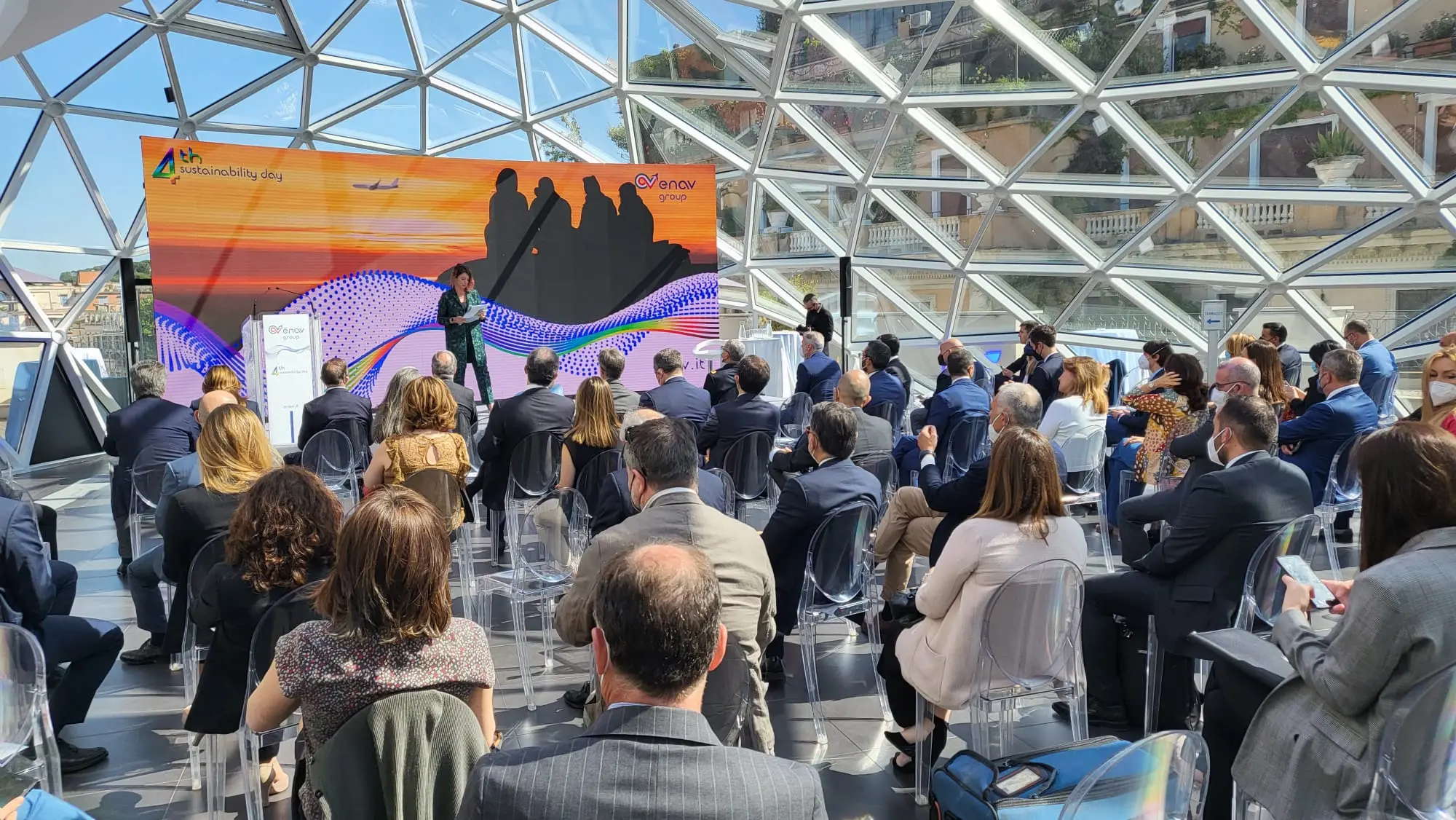Il "4th Sustainability day" di Enav presso La Lanterna di Fuksas, Roma, il 17 maggio 2022