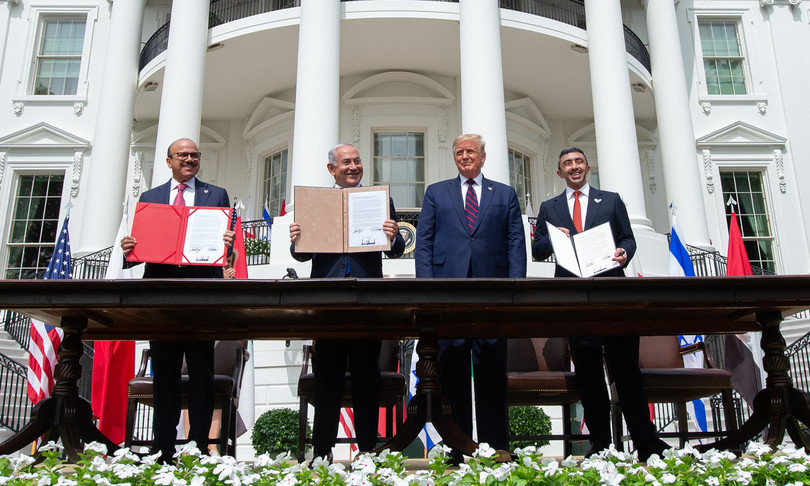 La firma della pace tra Israele, Emirati Arabi e Bahrein il 15 settembre 2020