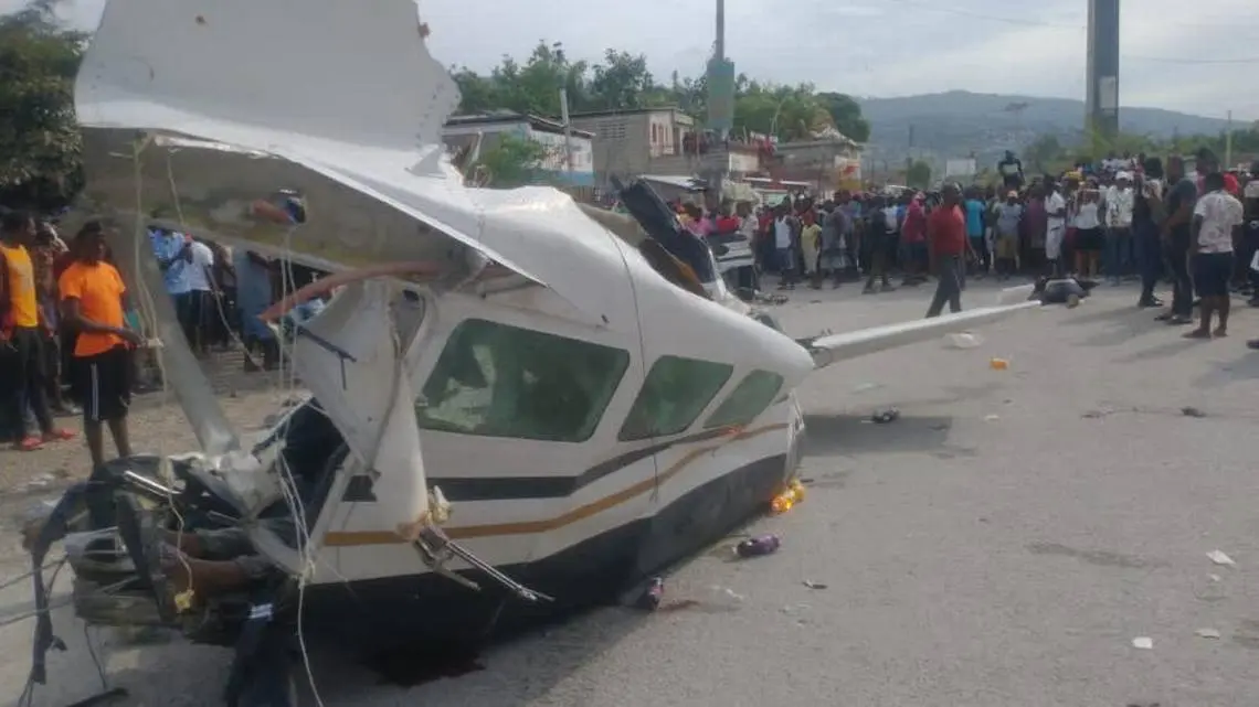Foto dell'incidente del Cessna 207 Skywagon del 20 aprile 2022 ad Haiti