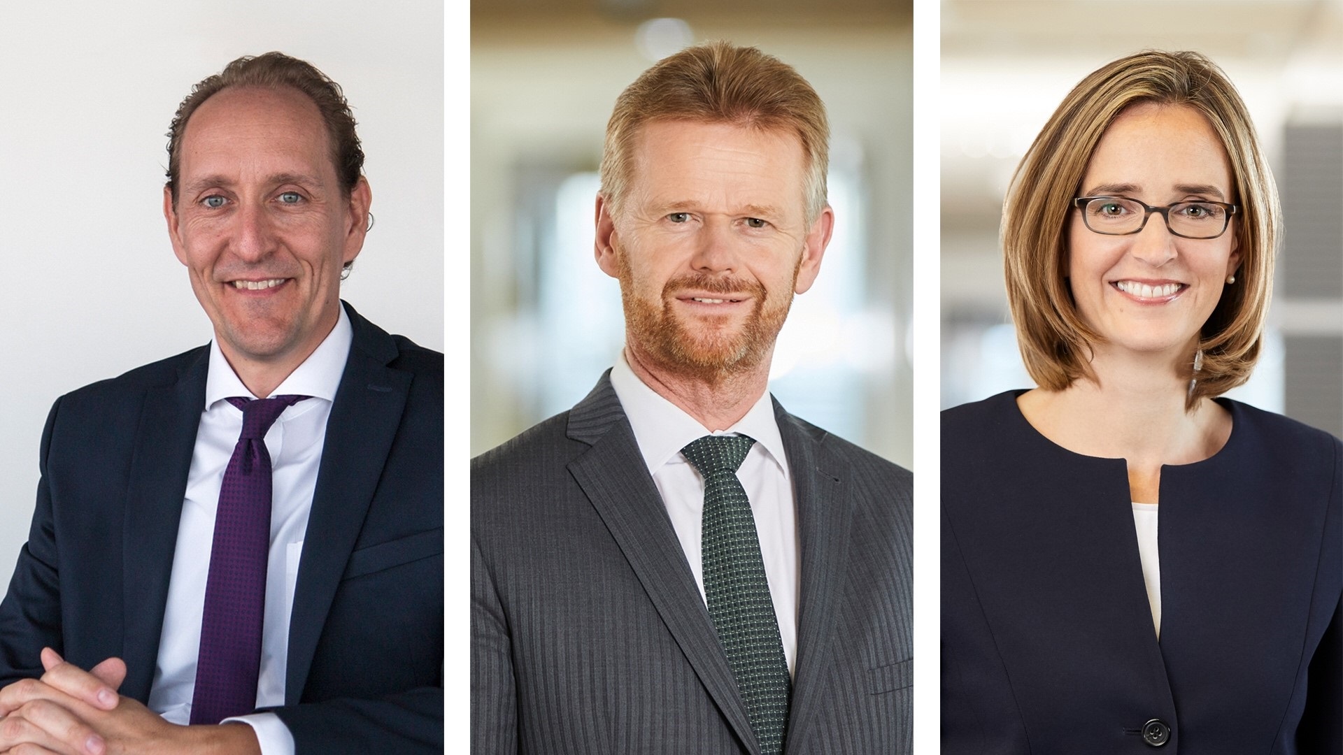 From left: Dieter Vranckx new CEO of SWISS International Air Lines; Peter Gerber new CEO of Brussels Airlines; Dorothea von Boxberg new CEO of Lufthansa Cargo