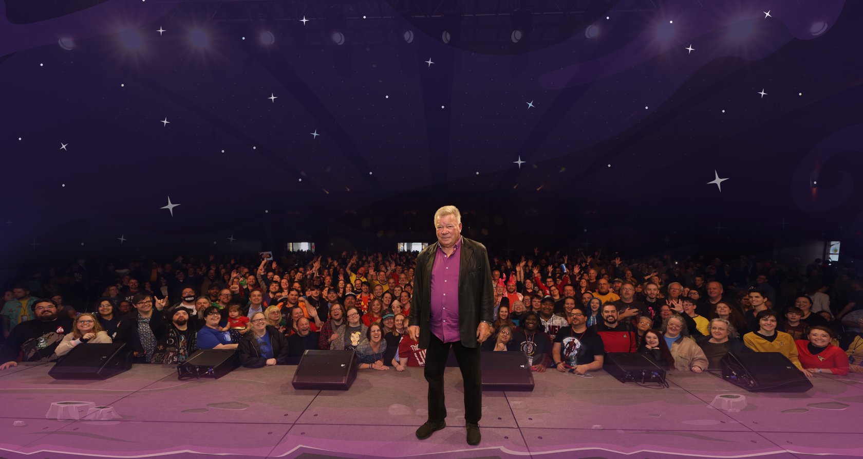 Actor William Shatner who has played captain Kirk in the Tv series Star Trek