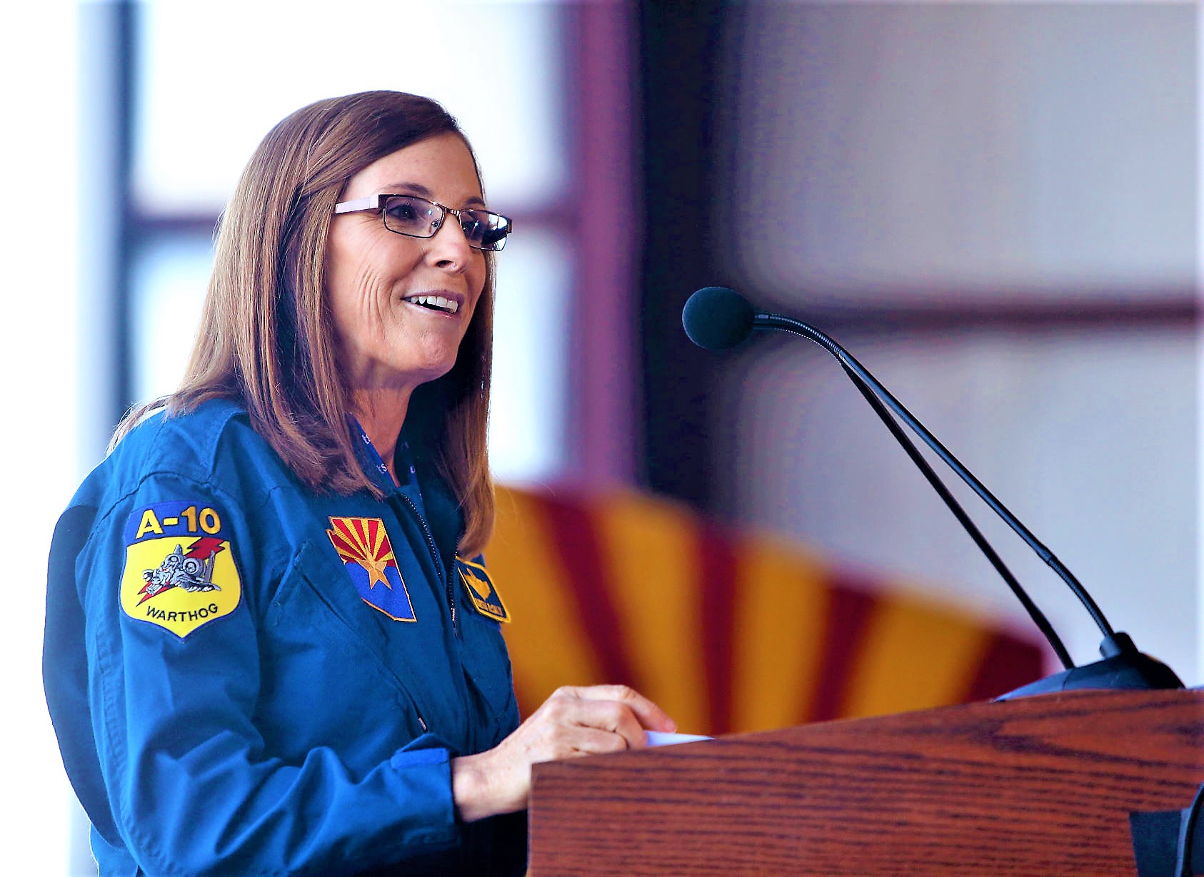 The Republican Senator of Arizona and ex-pilot of the US Air Force Martha McSally