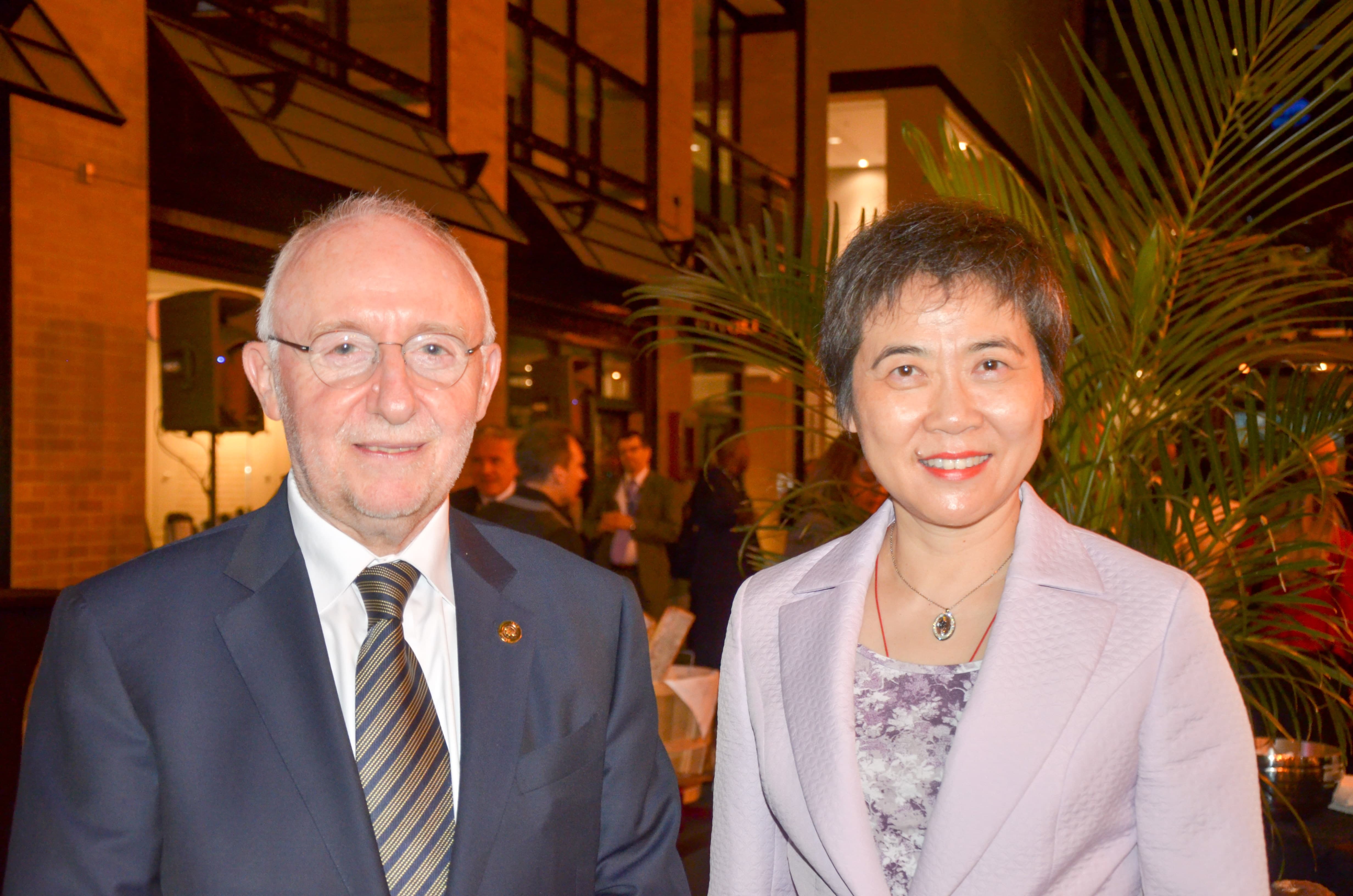 Salvatore Sciacchitano, the only European candidate as ICAO President, selected by ECAC and Fang Liu, general secretary Icao at the Italian promotional initiative on September 25, 2019 in Montreal