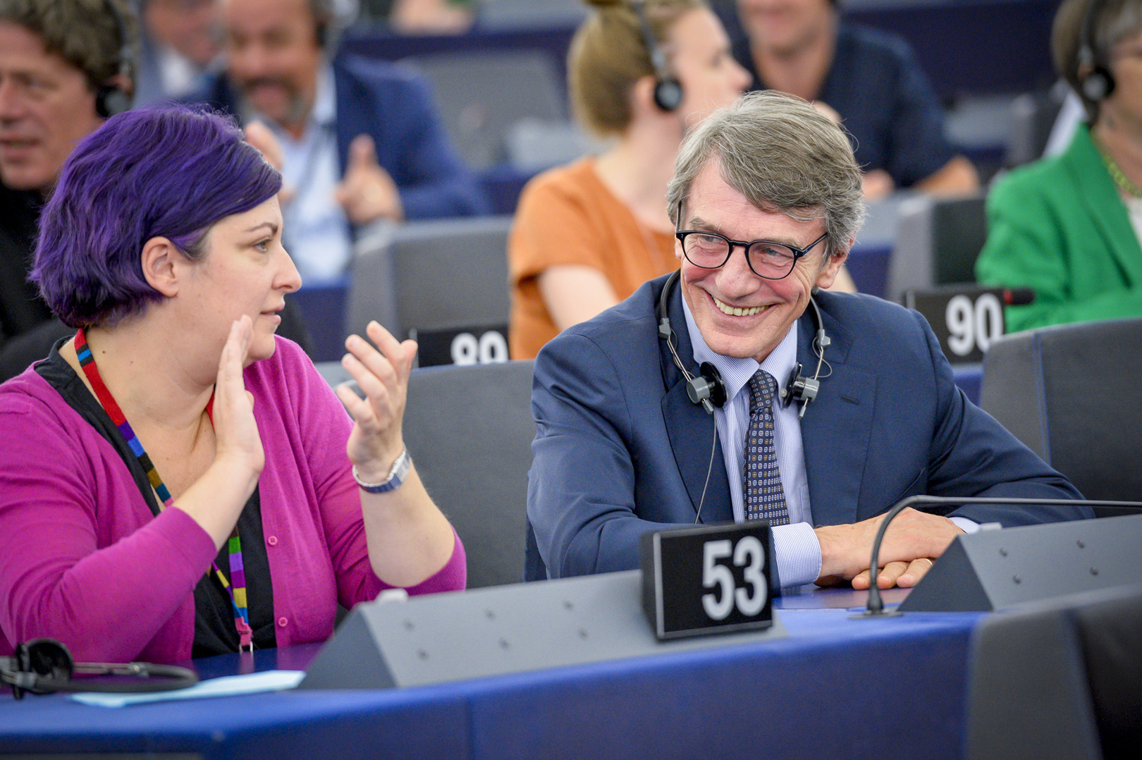 David Sassoli eletto presidente del Parlamento europeo il 3 luglio 2019 con 345 voti