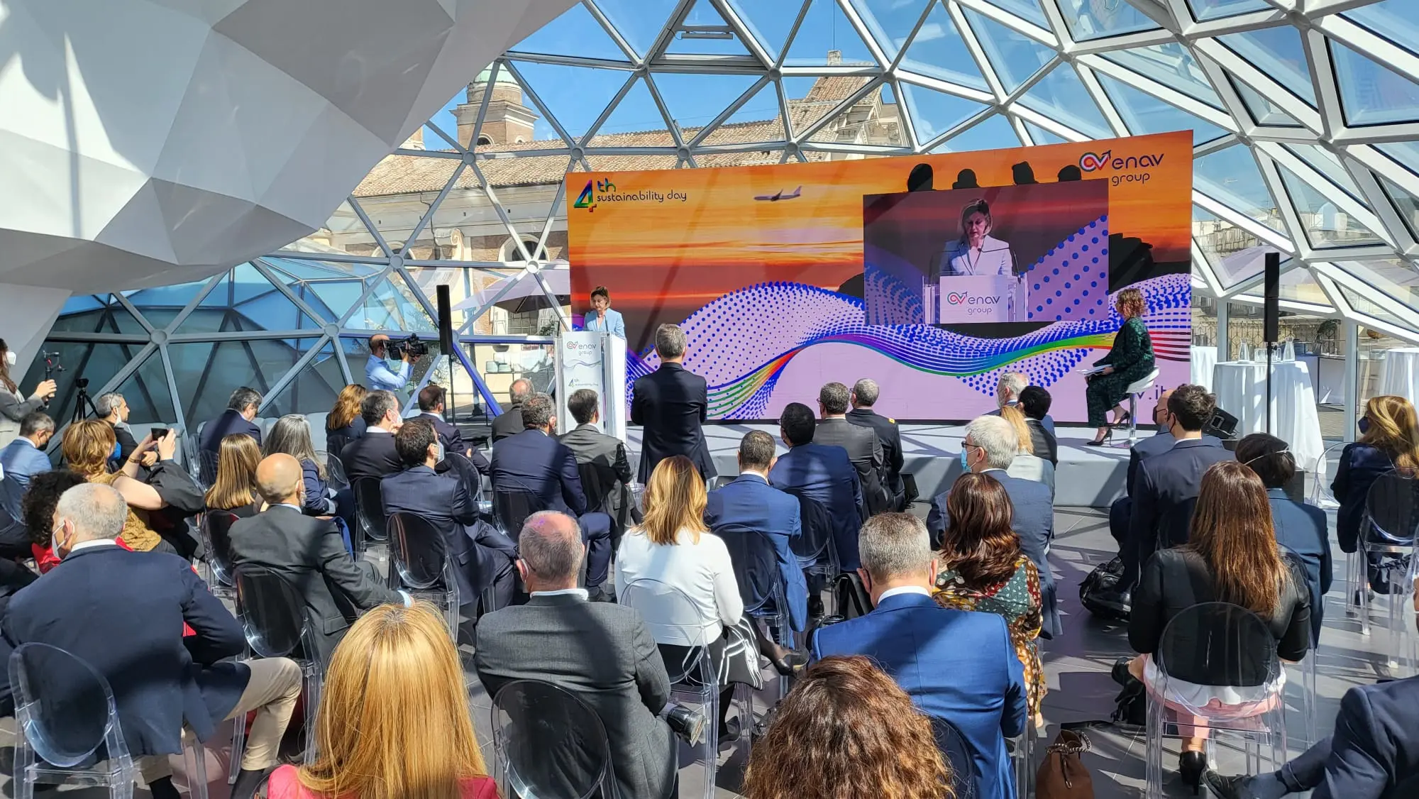 Il "4th Sustainability day" di Enav presso La Lanterna di Fuksas, Roma, il 17 maggio 2022